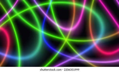 Neon Lights Background Glow Light Effect Stock Vector (Royalty Free ...