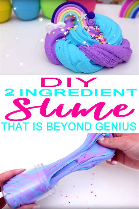 Diy 2 Ingredient Slime Recipe How To Make Homemade No Glue Or Borax Slime