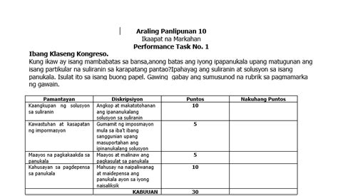 Araling Panlipunan 10 Ikaapat Na Markahan StudyX