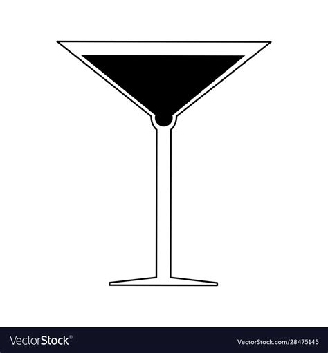 Martini cocktail icon flat design Royalty Free Vector Image