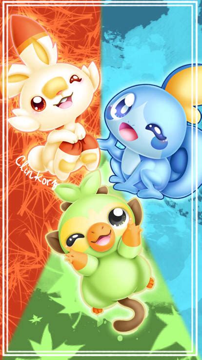 Galar Starters Phone Wallpaper by Clinkorz on DeviantArt