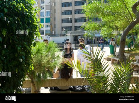 Students in the campus Beirut Arab University Lebanon Middle East Stock ...