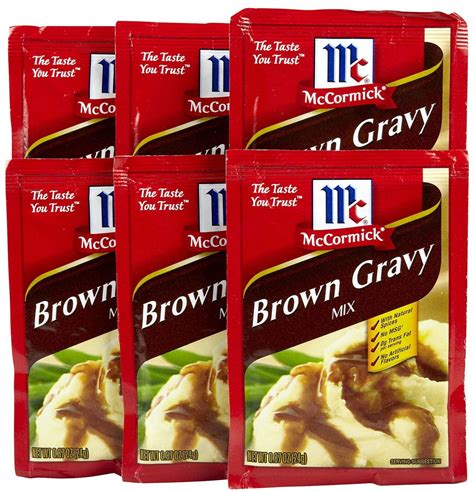 Mccormick Brown Gravy Mix 0 87 Oz Pack Of 6 Delicious And Easy To