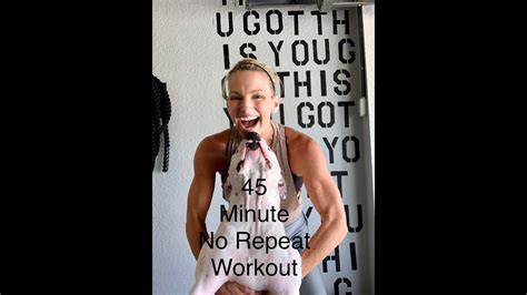 No Equipment 45 Minute No Repeat Full Body Workout YouTube