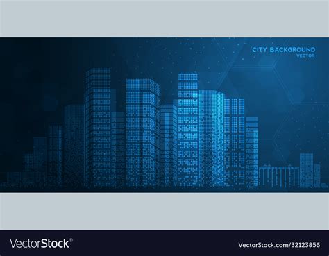 City background architectural with drawings Vector Image