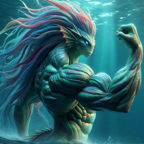 AI Muscle - a muscular fish woman - 1 by Alby69 on DeviantArt