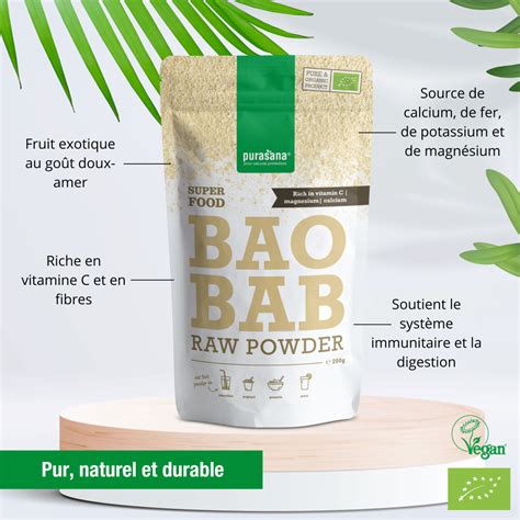 Acheter Poudre De Baobab Purasana Fruit De Baobab Poudre