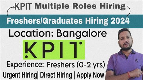 KPIT Latest Hiring Update Freshers Off Campus Hiring Direct Test