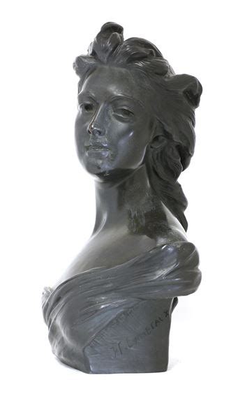 Jef Lambeaux A Bronze Bust Of A Lady Mutualart