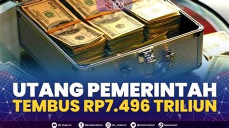 Utang Pemerintah Tembus Rp Triliun