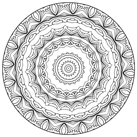 Mandala fácil mandalas simples flores para colorear página sobre fondo