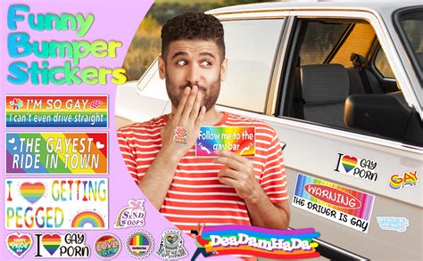 Amazon Pcs Original Funny Gay Prank Bumper Stickers Funny Lgbt