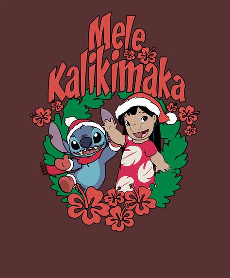 Girls Lilo And Stitch Mele Kalikimaka Christmas Digital Art By Felix Irwin Fine Art America