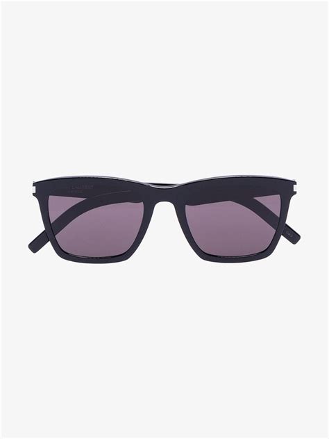 Saint Laurent Square Frame Sunglasses In Black Modesens Saint Laurent Sunglass Frames Black