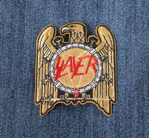 Slayer Golden Eagle Iron On Patch Vancouver Rock Shop