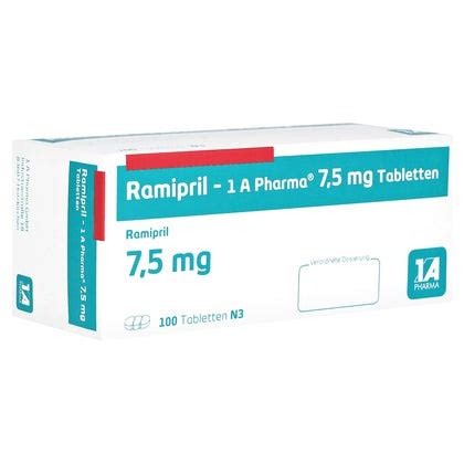 Ramipril 1a Pharma 7 5 Mg Tabletten 100 St 100 St Online Kaufen