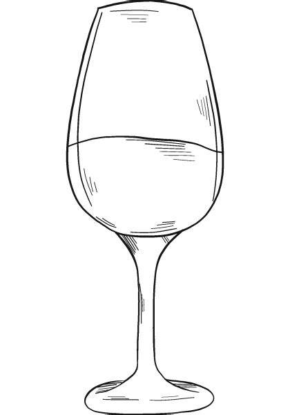 Glass Of Wine Coloring Page ColouringPages