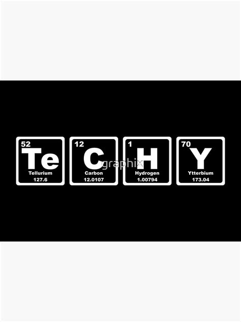 Techy Periodic Table Poster By Graphix Redbubble