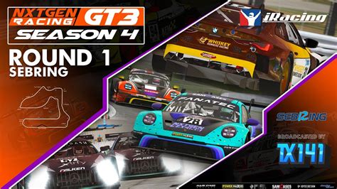 Nxtgen Racing Gt League Season Round Sebring Iracing Youtube