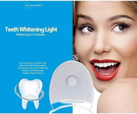 Blue LED Tooth Whitening Accelerator UV Dental Laser Light Review Get