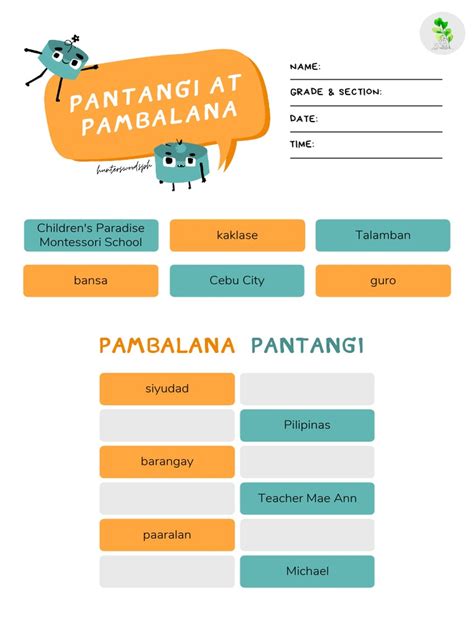 Filipino - Pantangi at Pambalana 1 | PDF