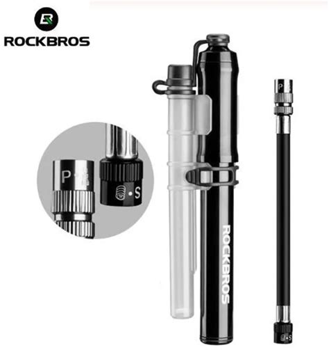 ROCKBROS Aluminum Alloy Bicycle Pump With Pressure Gauge Portable High