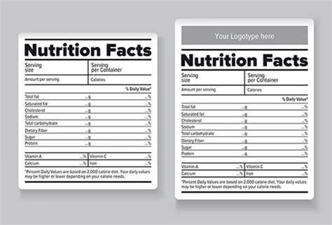 Nutrition Label Template Word | printable label templates