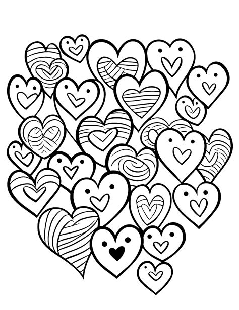 50 Heart Coloring Pages: Free Cute Sheets