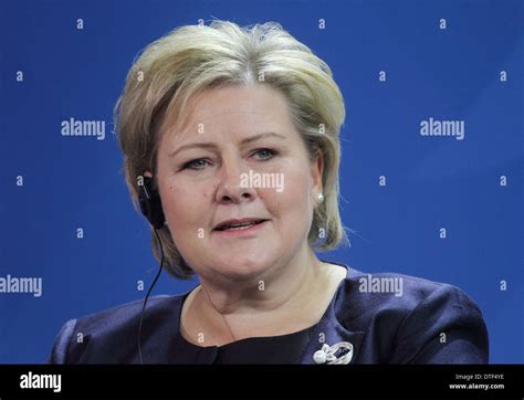 Berlin germany press conference at the federal chancellery erna solberg ...