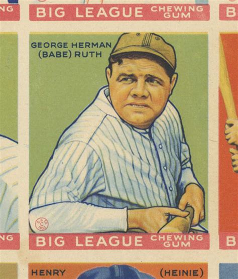 1933 R319 Goudey Uncut Sheet With Five Hall Of Famers Including 181