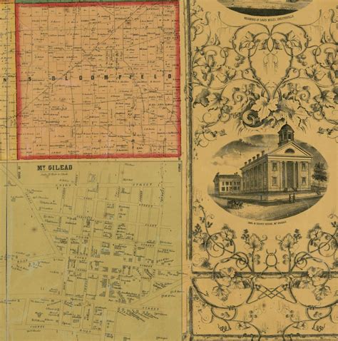 Morrow County Ohio 1857 Old Wall Map Reprint With Homeowner - Etsy