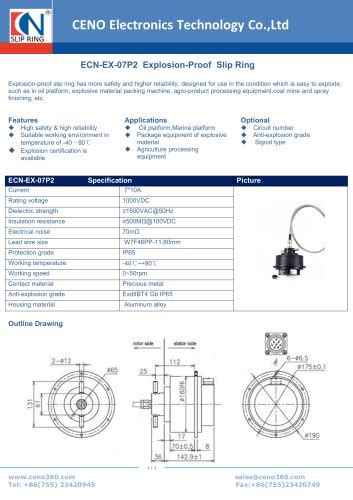 Ceno Explosion Proof Slip Ring Ecn Ex P Ceno Electronics