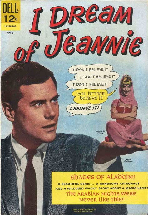 the cover to i dream of jeannie, featuring a man in a suit and tie