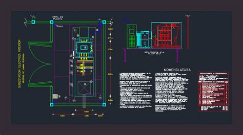 Subestacion 1 En AutoCAD Librería CAD