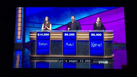 Jeopardy Season 35 2018 Evelyn Vs Michael Vs Katie 3rd Daily