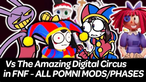 Vs The Amazing Digital Circus In Fnf All Pomni Mods Phases With Bonus Friday Night Funkin