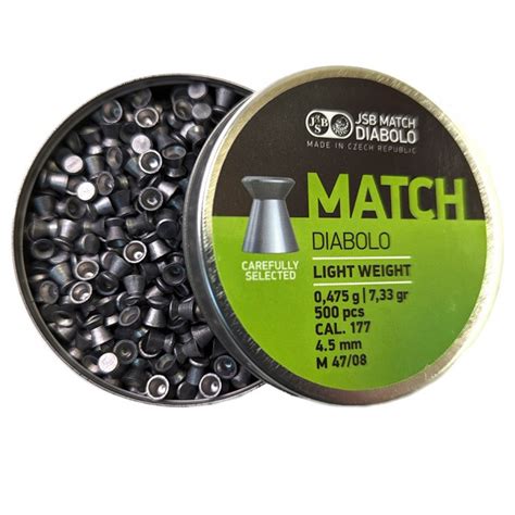 Пули для пневматики JSB Green Match Diabolo 4 5мм 0 475г 500шт