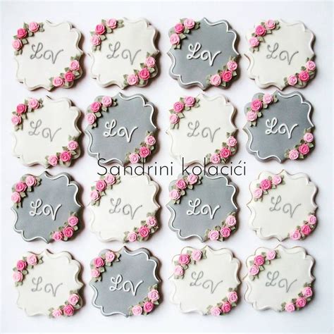 Decorated Cookies Are Arranged In The Shape Of Flowers And Words For