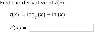 IXL - Find derivatives of logarithmic functions (Grade 12 maths practice)