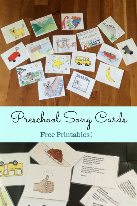 Kids Songs Visual Cards Free Early Learning Printable Resource Baby