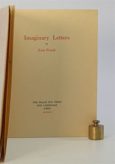 Imaginary Letters Ezra Pound First Edition