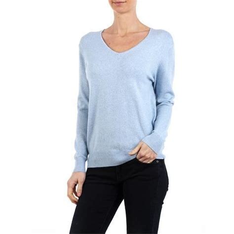 Pull Col V En Cachemire M Lang Bleu Ciel Bleu Ciel Achat Vente