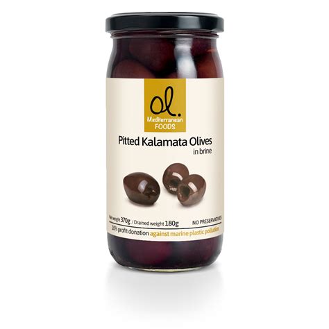 Pitted Kalamata Olives Ol Mediterranean Foods