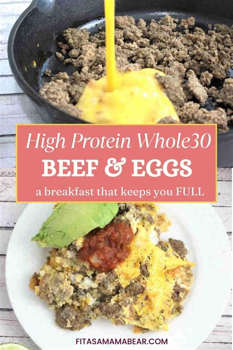 Whole30 Ground Beef And Eggs Scramble