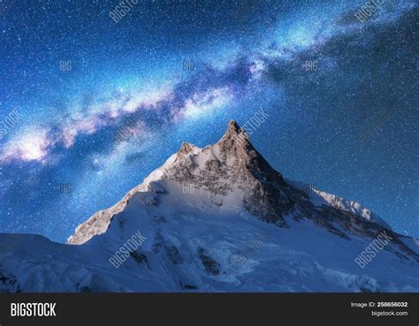 Milky Way Above Snowy Image & Photo (Free Trial) | Bigstock