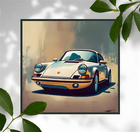 Porsche Poster Digital Art Car Poster Porsche Poster Etsy