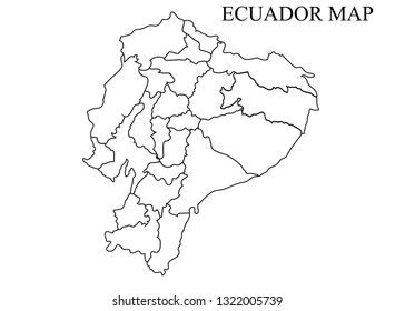 Ecuador Map Vector Illustration Map Ecuador Vector De Stock Libre De