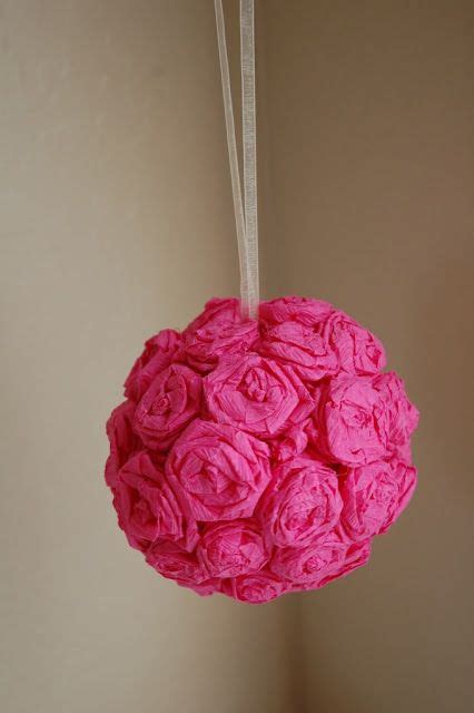 How To Crepe Paper Rose Pomander Ball And Topiary Pomander Balls