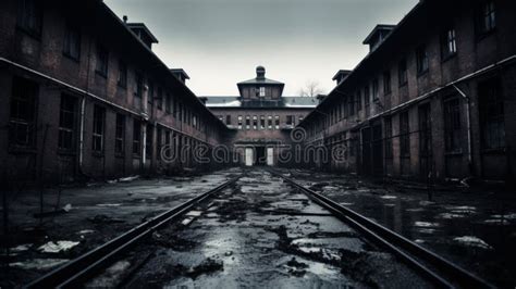 Haunting Empty Asylum Building Stock Illustration Illustration Of