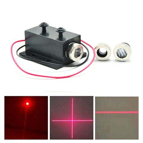 12mm Focusable 50mW 650nm Dot Line Cross Red Laser Diode Module